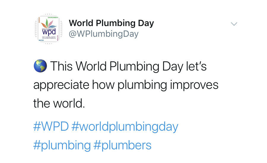 World Plumbing Day 2019 tweets