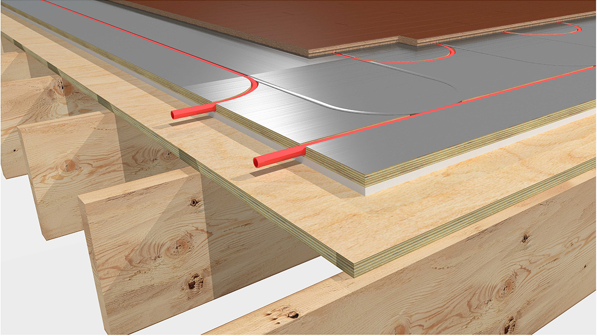 Ecowarm RadiantBoard EPS over un-insulated subfloor