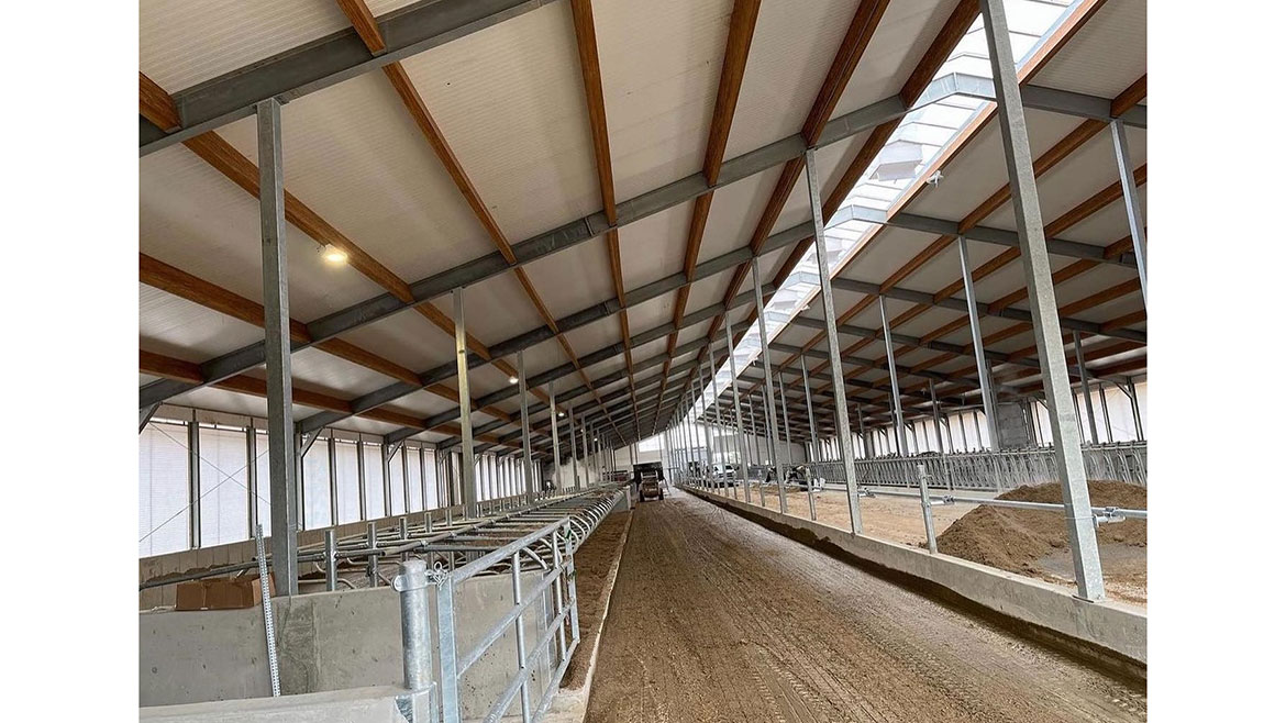 Interior of a Troy, Ontario dairy barn.