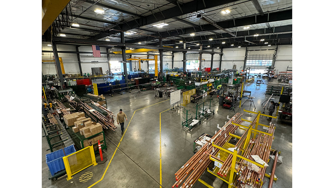 Overhead view of a JH Kelly warehouse.