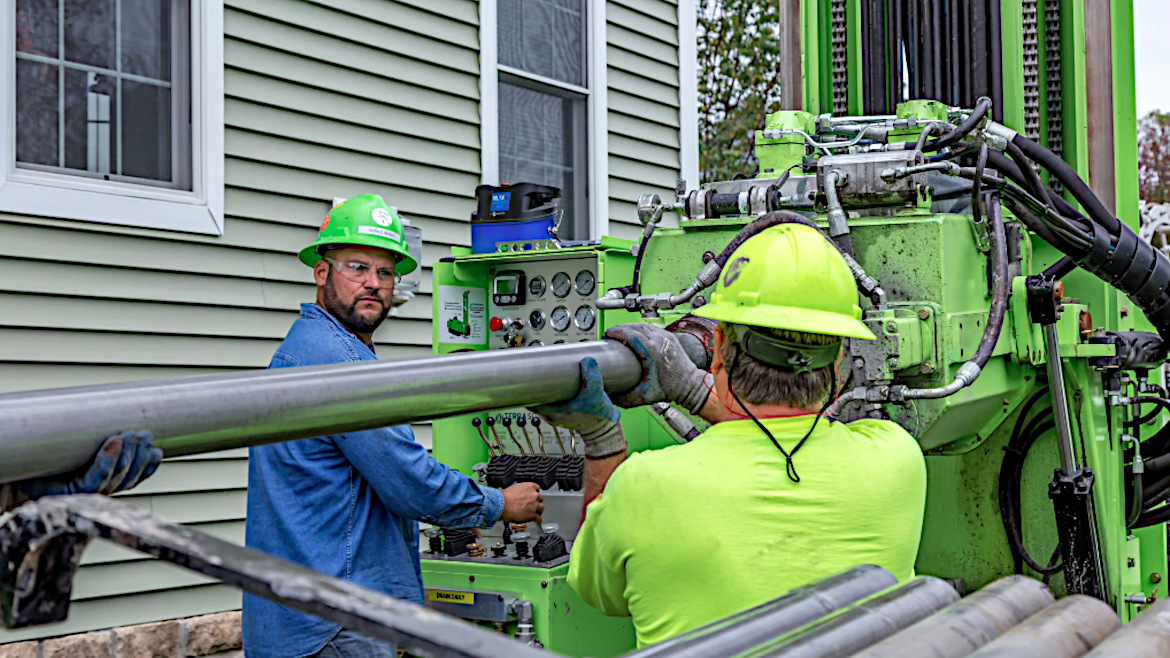 Geothermal installation at a home