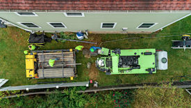 A geothermal installation at a home